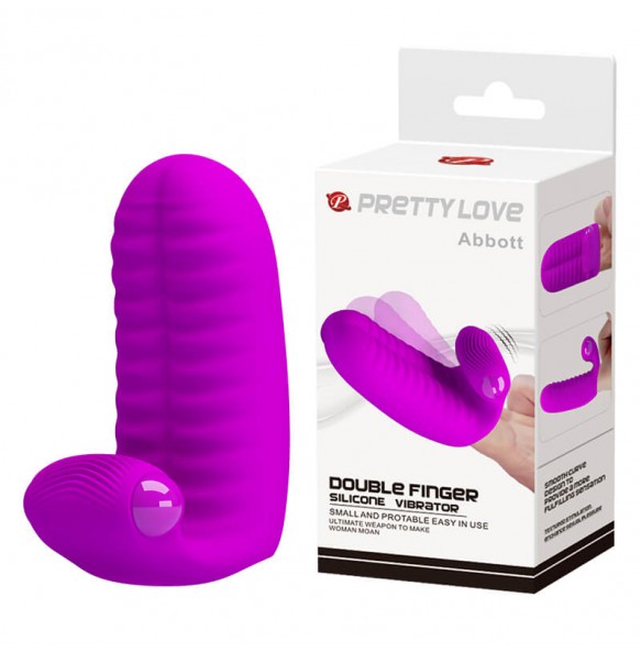 PRETTY LOVE - Abbott Double Finger Vibrator (Purple)